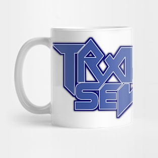 Royal Blue Track Seven Band Mug